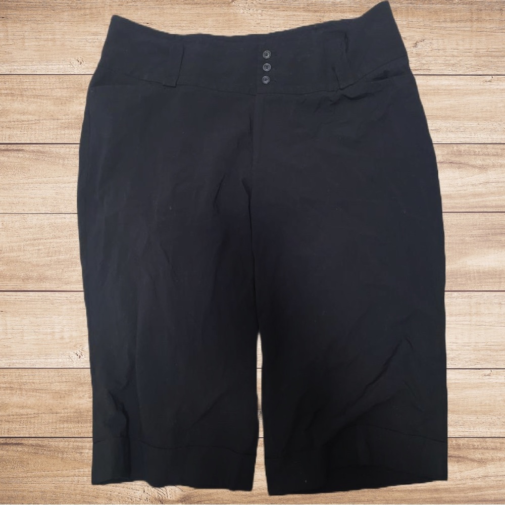 Pants Capris Black Palazzo Lane Bryant Work School Minimalist Slacks